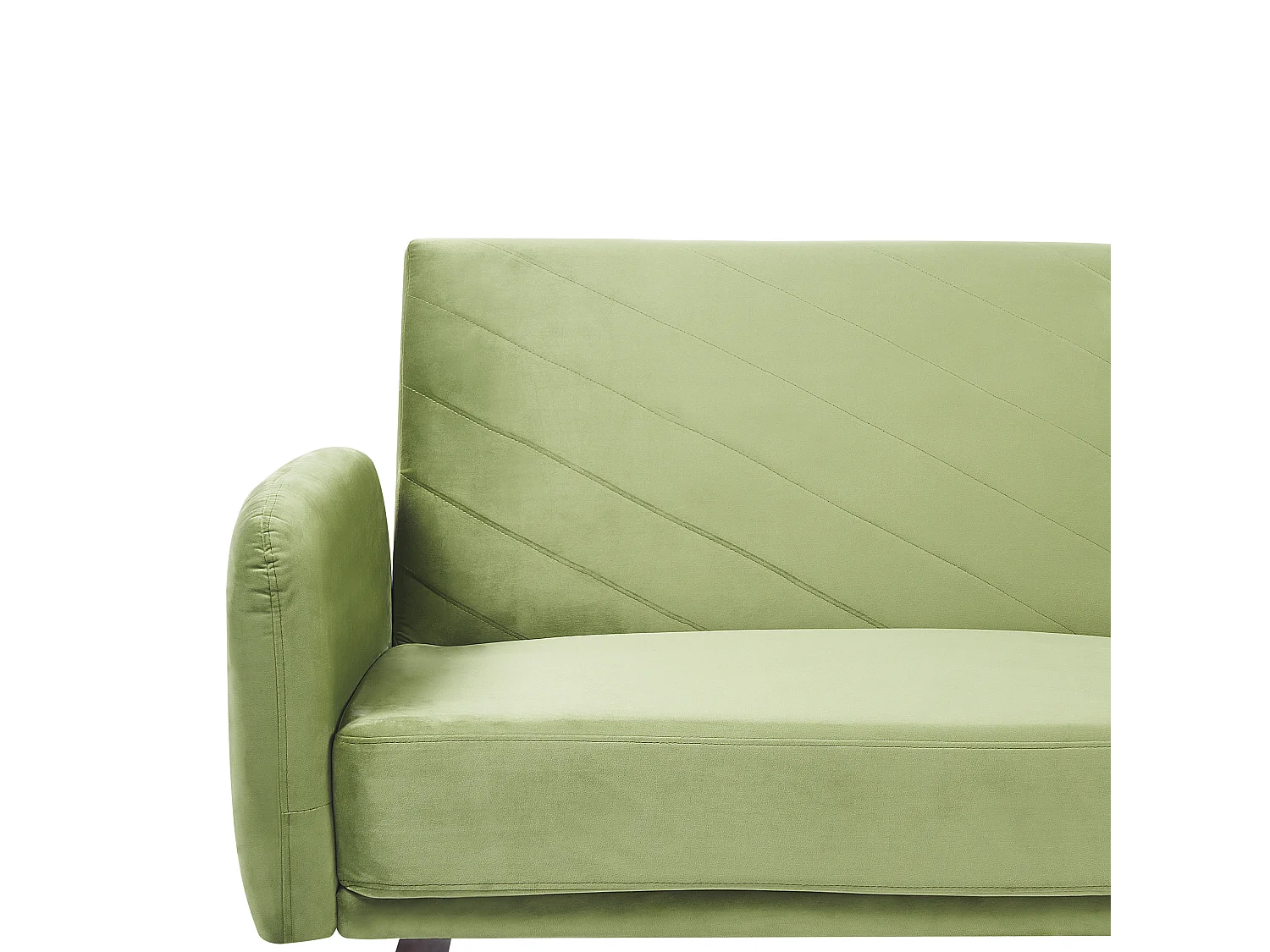 Canapé-lit 3 places SENJA Velours Vert olive