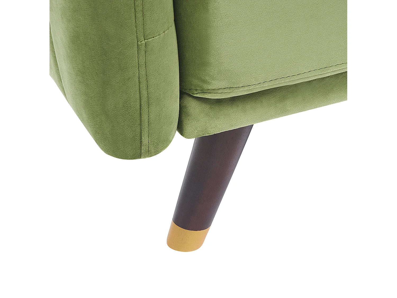 Canapé-lit 3 places SENJA Velours Vert olive