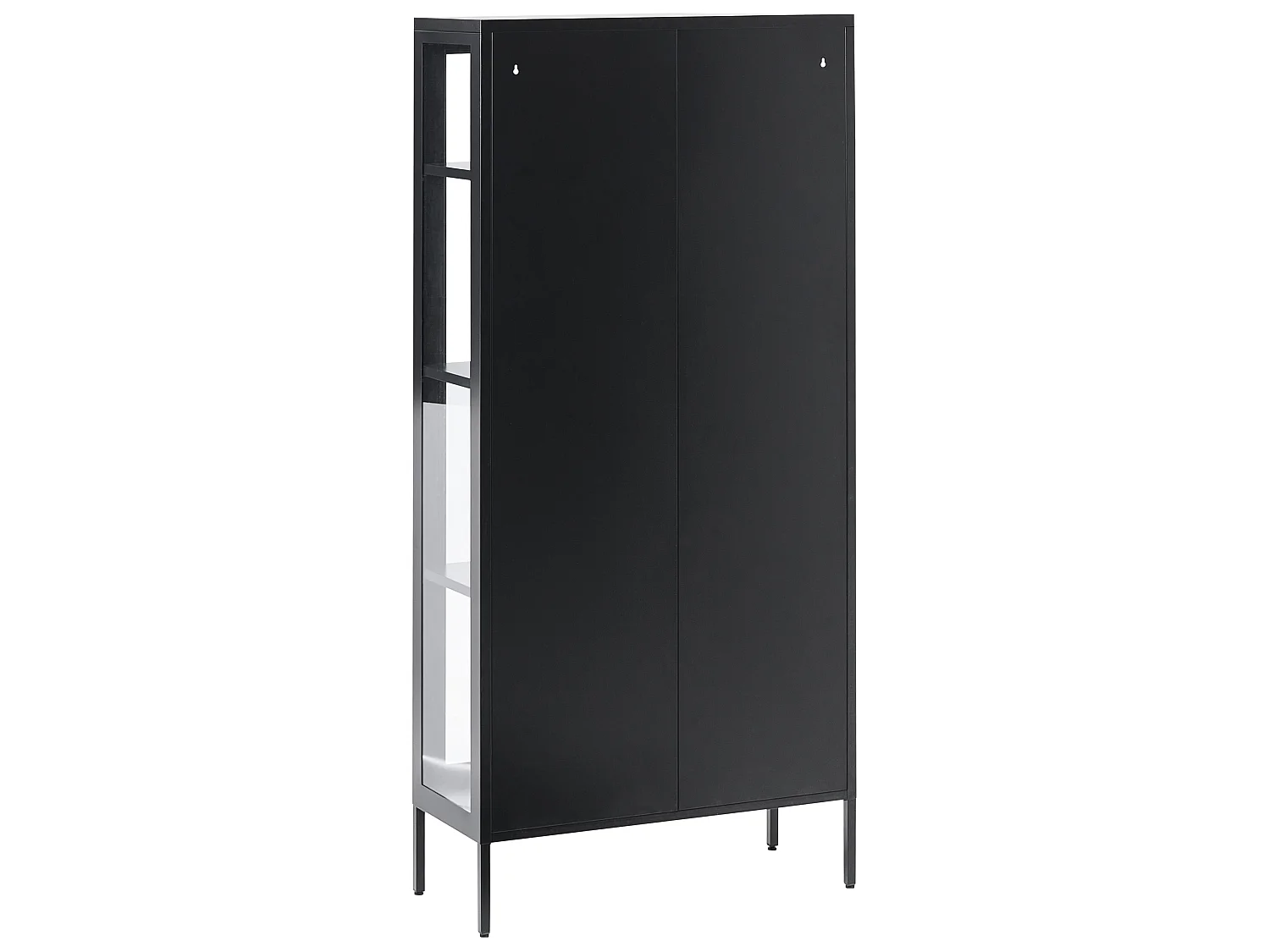 Vitrine en verre HARTY Métal 80 cm Noir