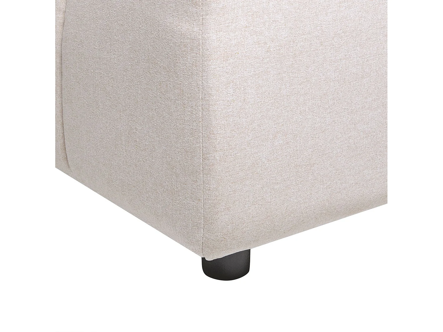 Canapé d'Angle droit avec Coussins de Dossier en Tissu Polyester Beige Tomra