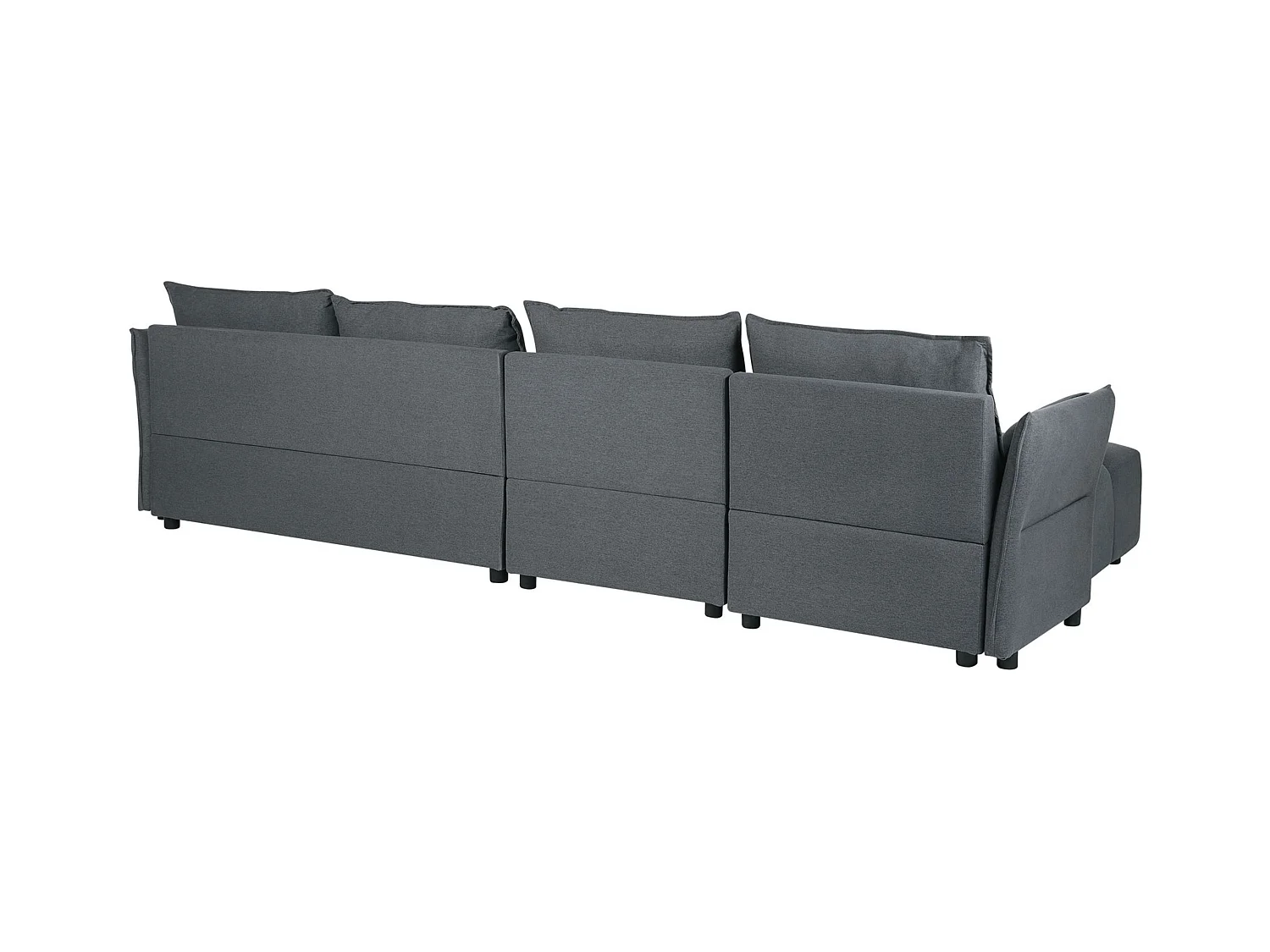 Hoekbank TOMRA Stof Grafietgrijs 4-zitter Rechterzijde