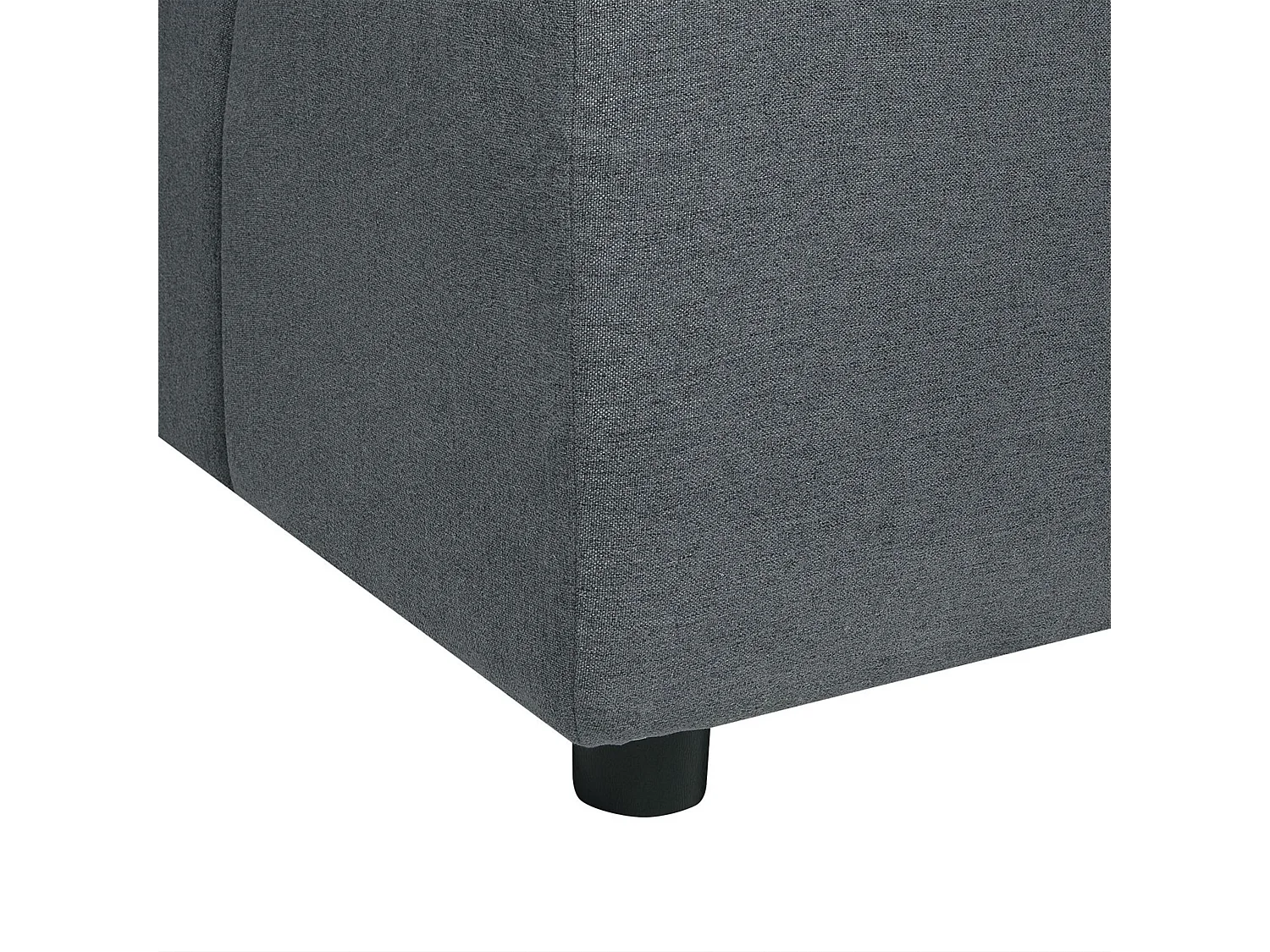 Sofá de canto TOMRA Tecido Cinzento grafite 4 lugares à direita