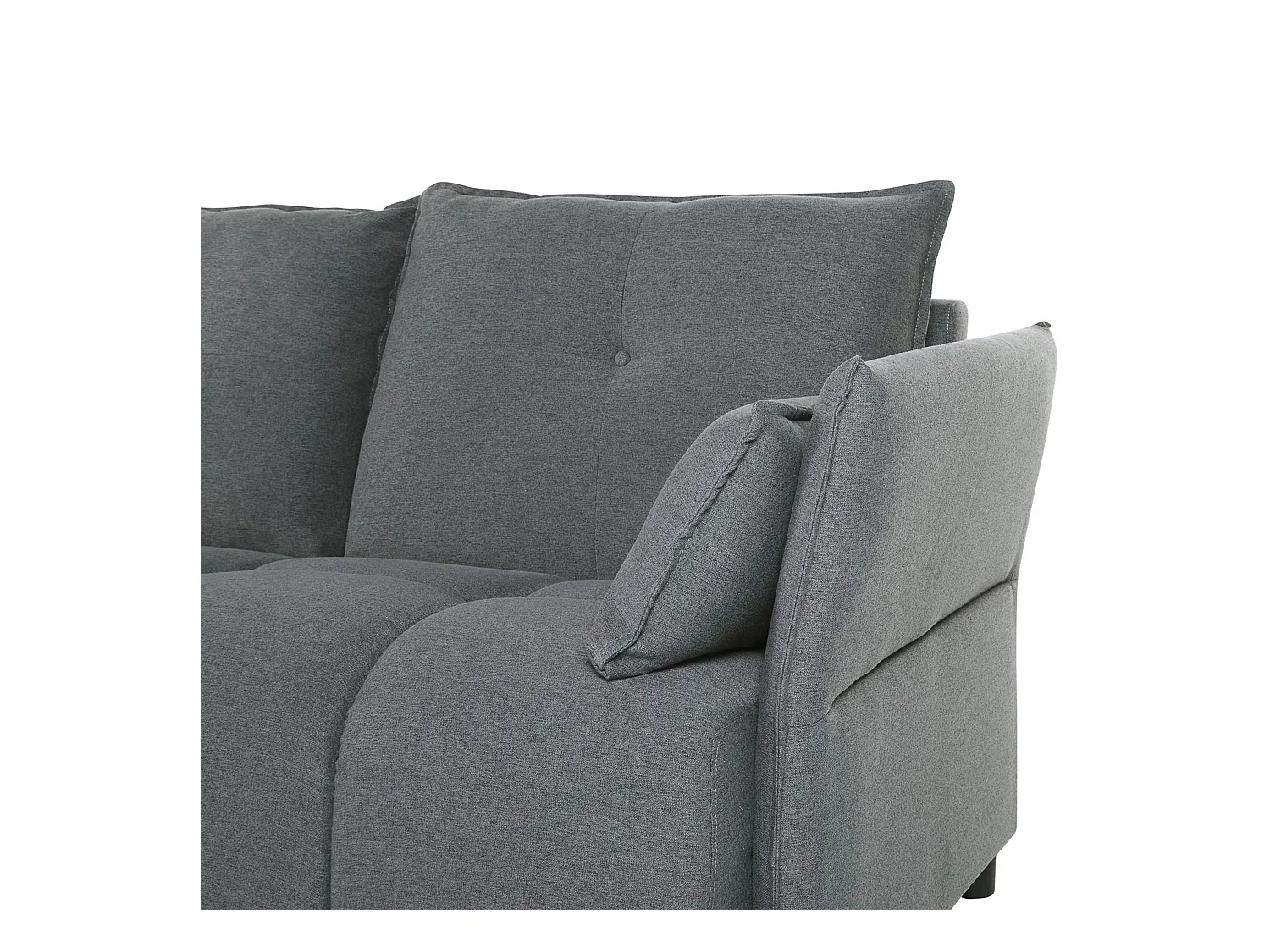 Hoekbank TOMRA Stof Donkergrijs 4-zitter Rechterzijde