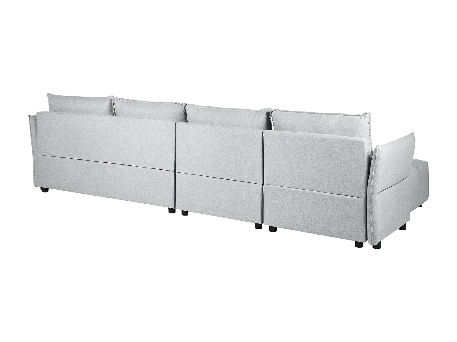 Ecksofa TOMRA Stoff Hellgrau 4-Sitzer rechtsseitig