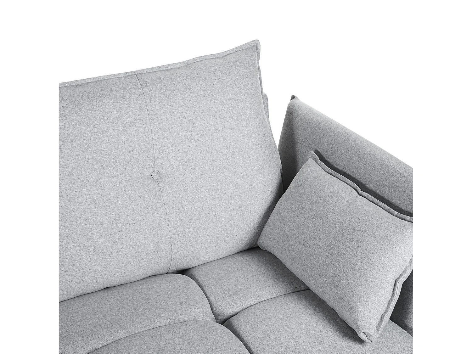 Ecksofa TOMRA Stoff Hellgrau 4-Sitzer rechtsseitig