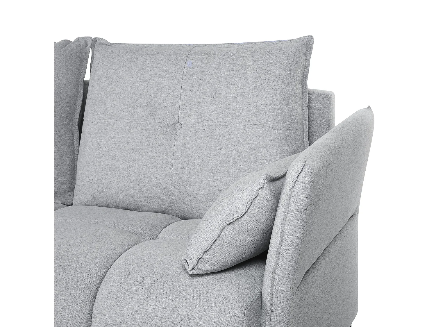 Ecksofa TOMRA Stoff Hellgrau 4-Sitzer rechtsseitig