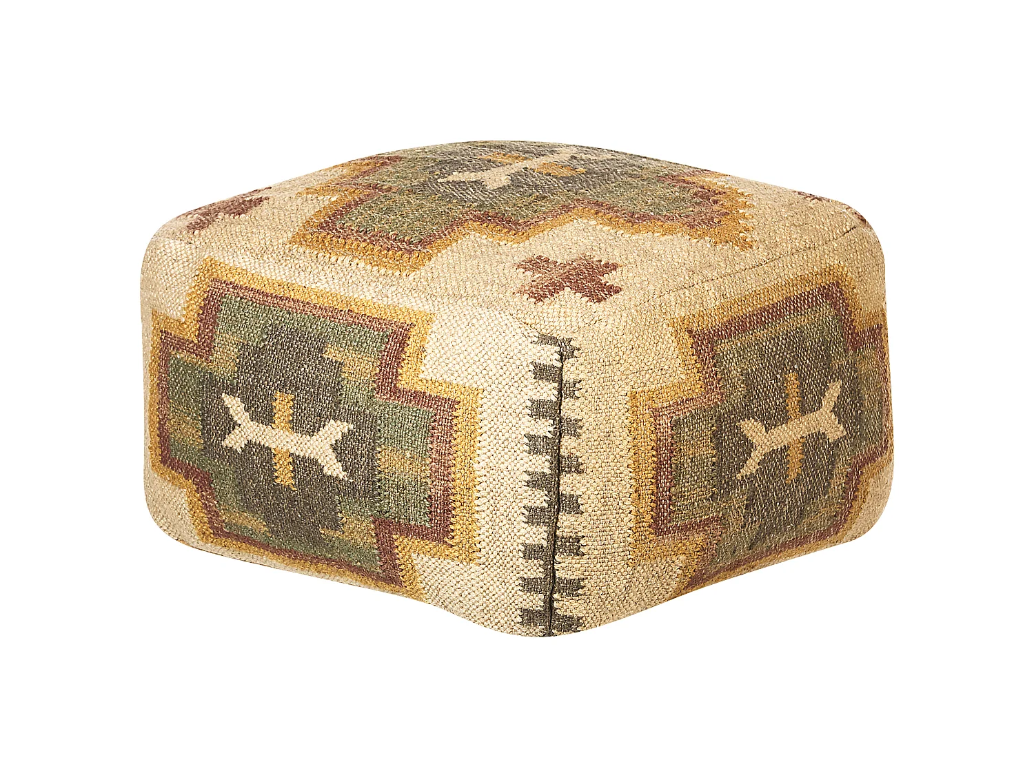 Pouf PULICAT Jute Multicolore 50 cm 50 cm 30 cm