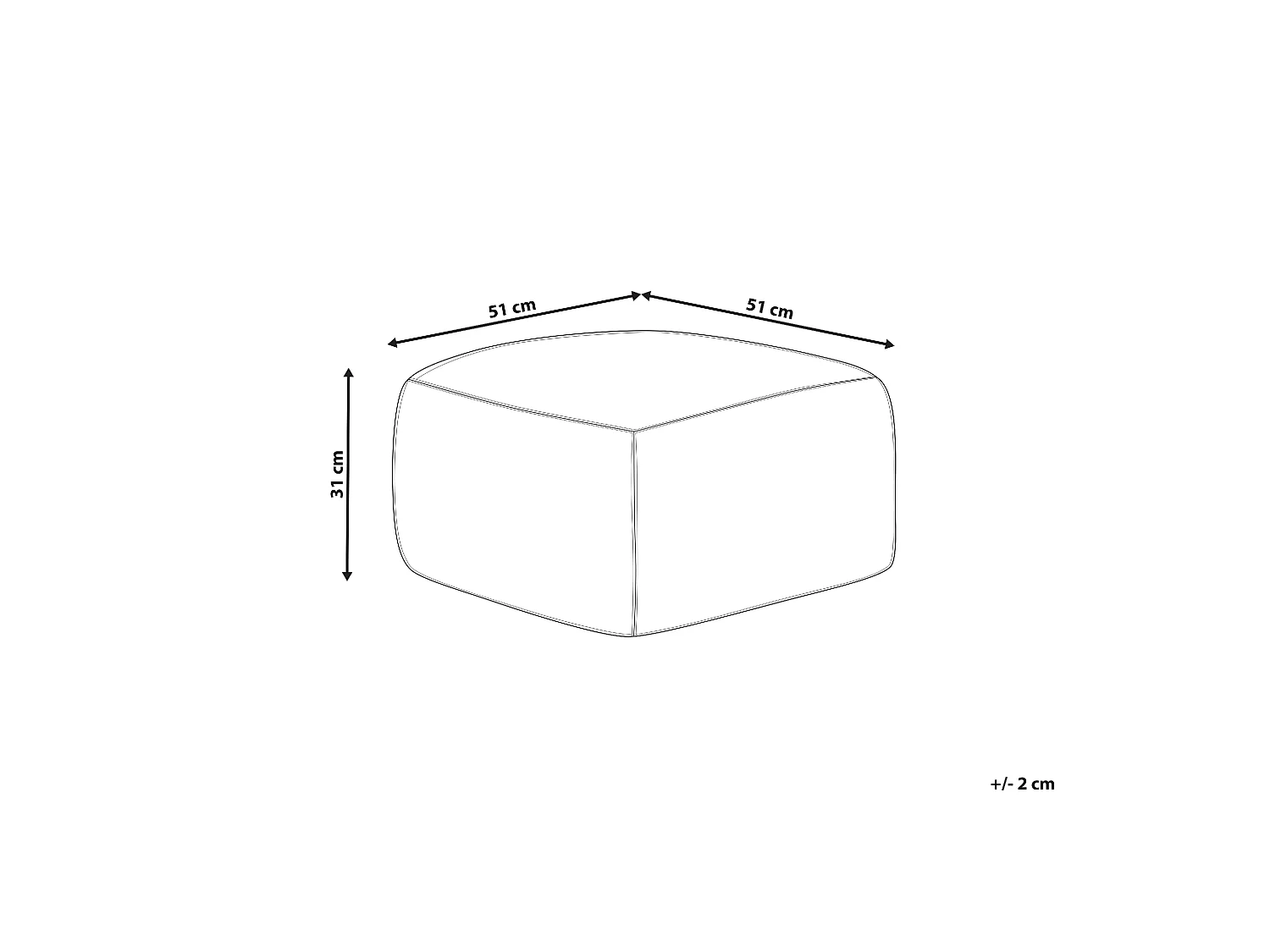 Pouf URPAD Iuta Multicolore 50 cm 50 cm 30 cm