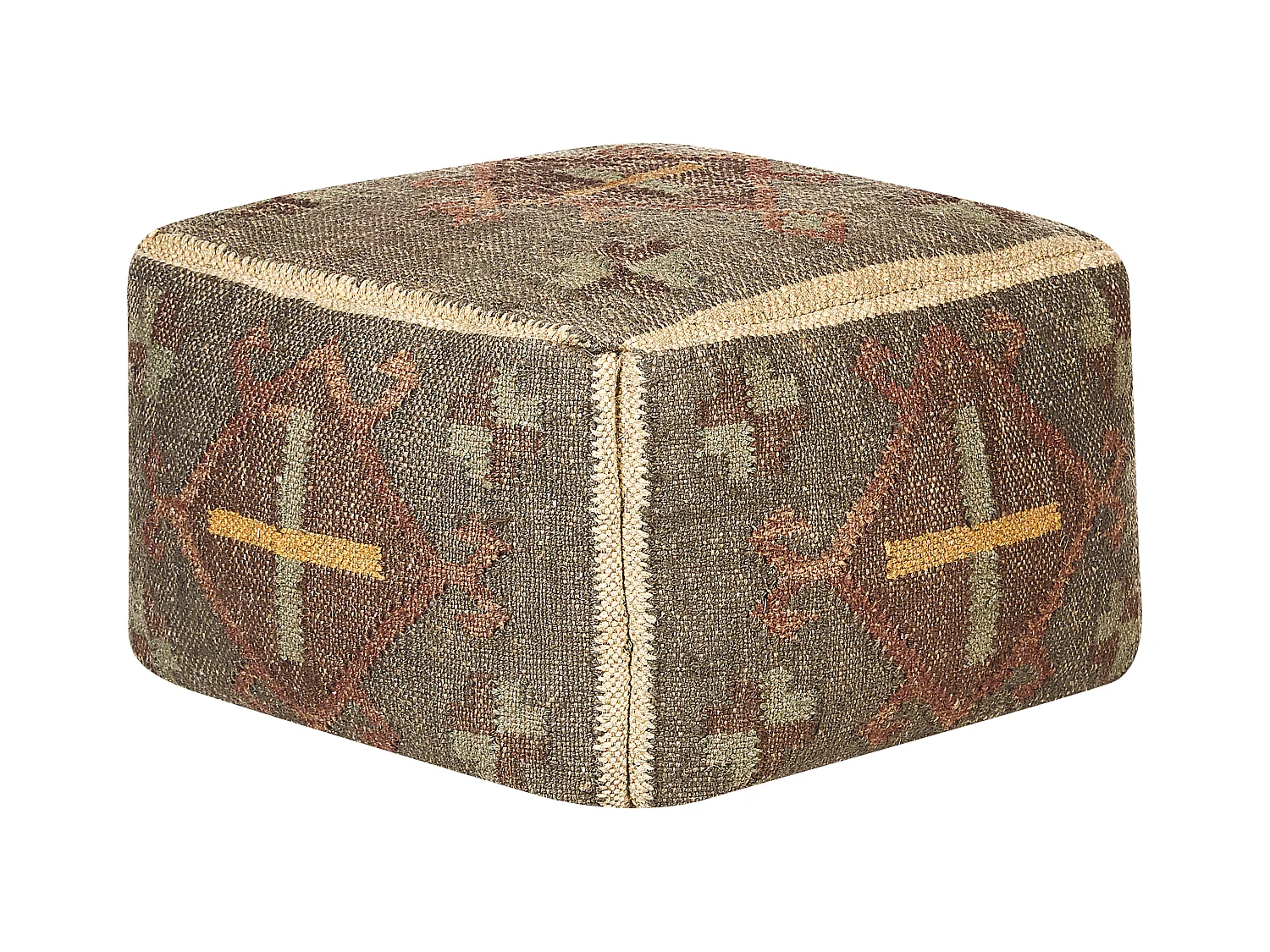 Poef KATORA Jute Multicolor 50 cm 50 cm 30 cm