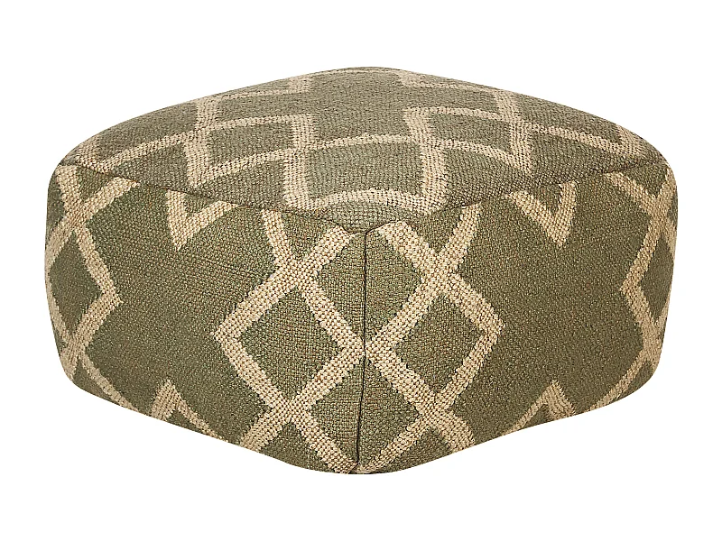 Pouf GOPI Jute Vert 50 cm 50 cm 30 cm