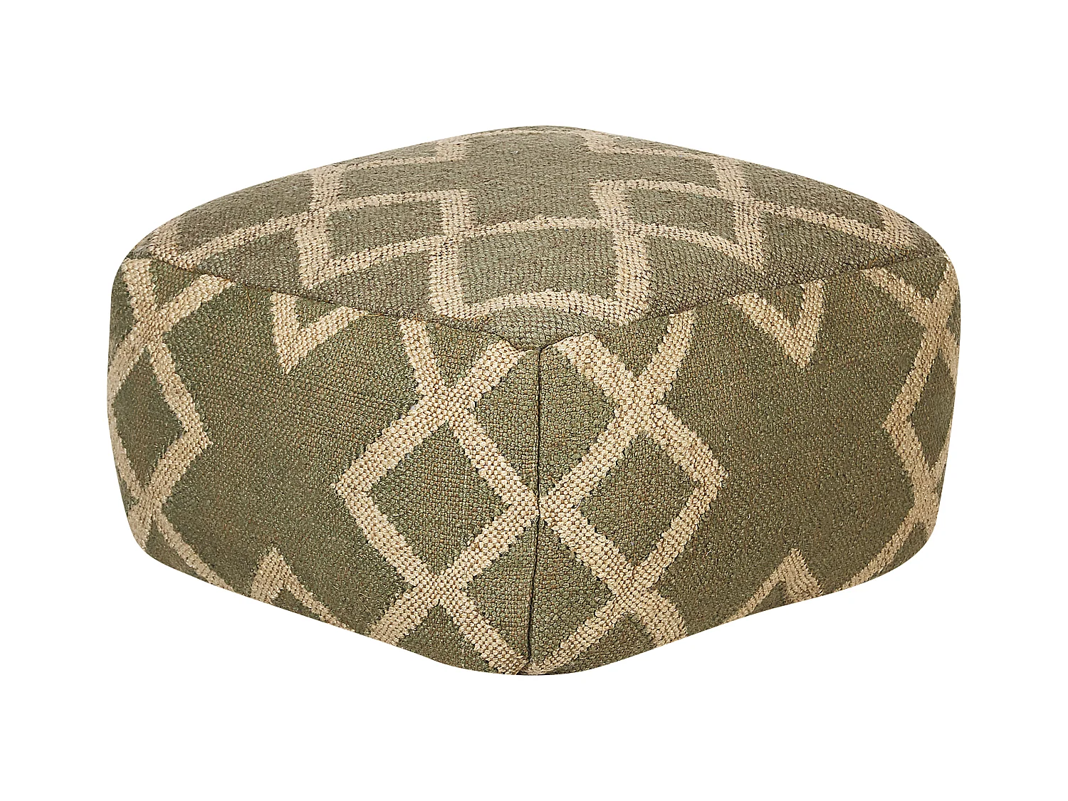 Pouf GOPI Jute Vert 50 cm 50 cm 30 cm