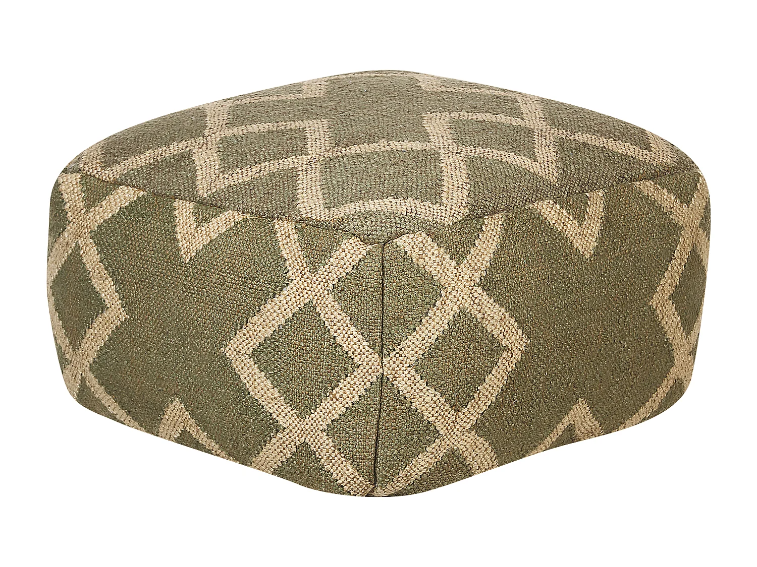 Poef GOPI Jute Groen 50 cm 50 cm 30 cm