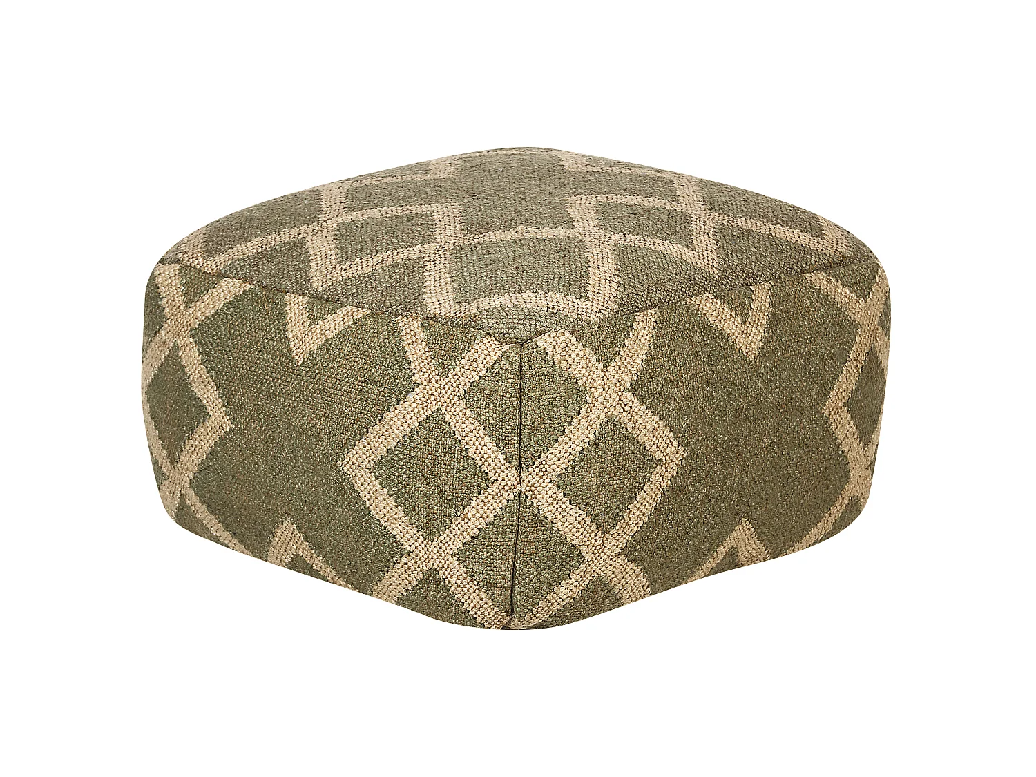 Pouf GOPI Jute Vert 50 cm 50 cm 30 cm