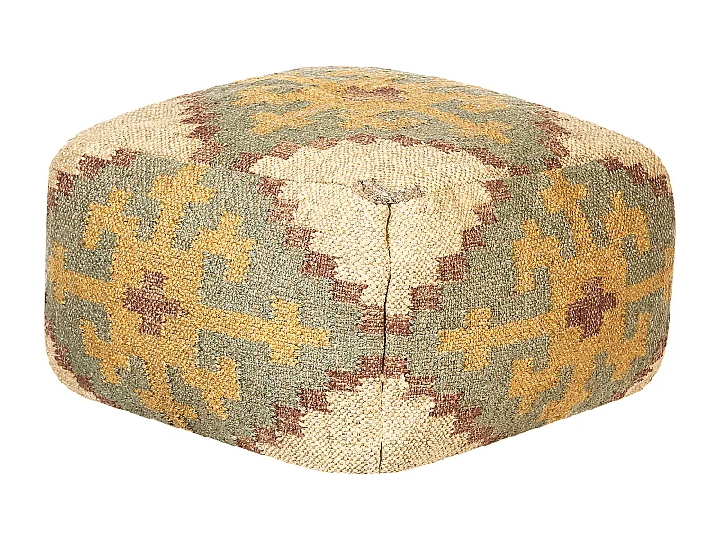 Puf SARON Juta Kolorowy 50 cm 50 cm 30 cm