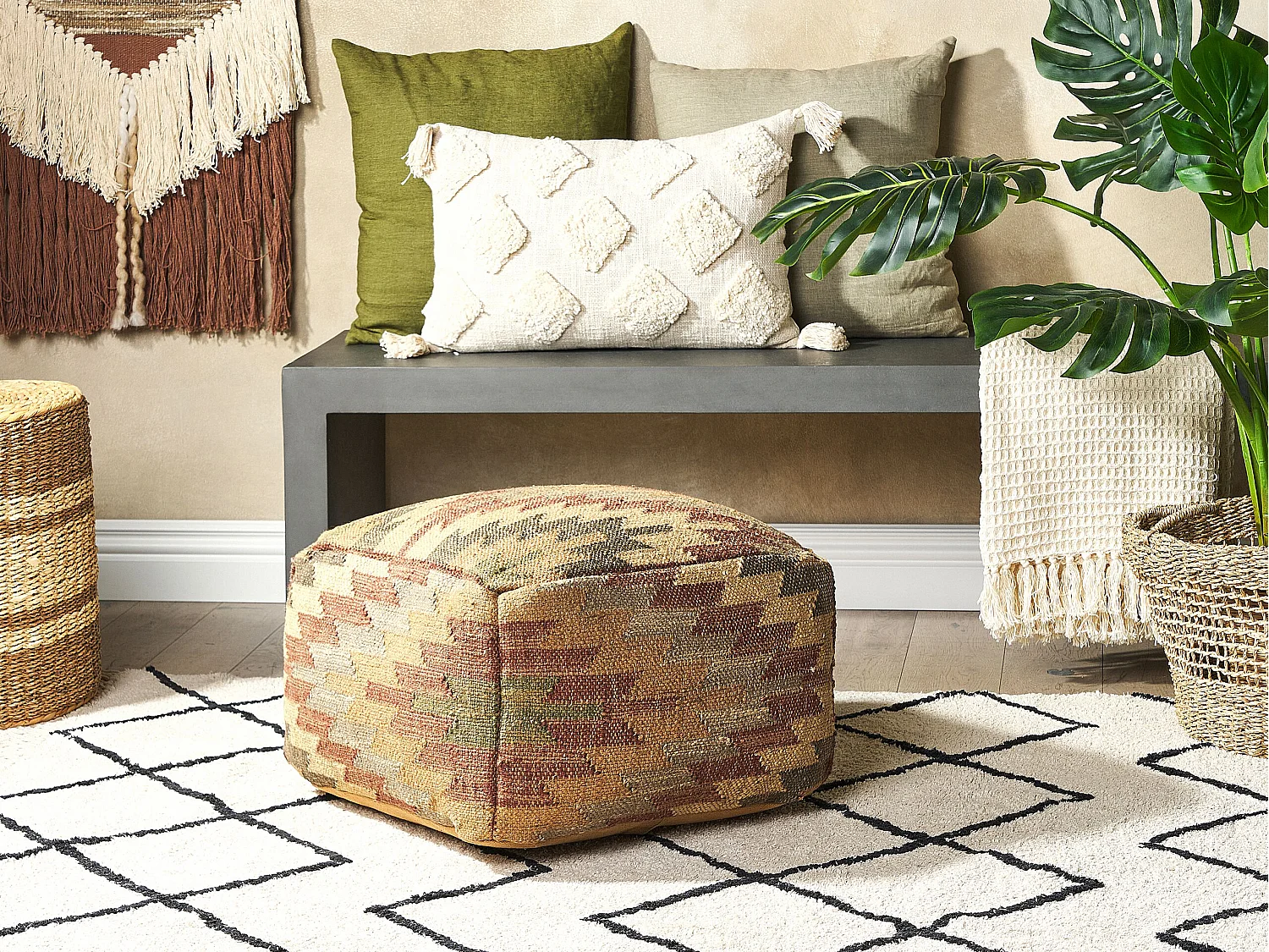 Pouf DEEPOR Jute Multicolore