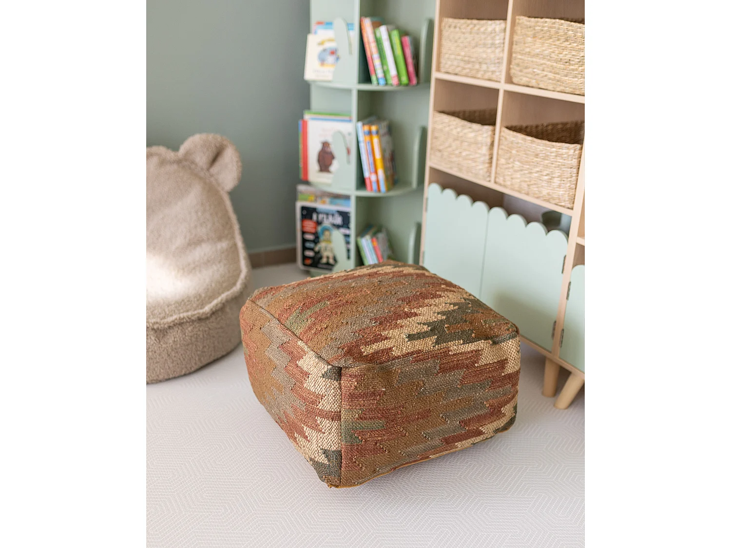 Pouf DEEPOR Iuta Multicolore 50 cm 50 cm 30 cm