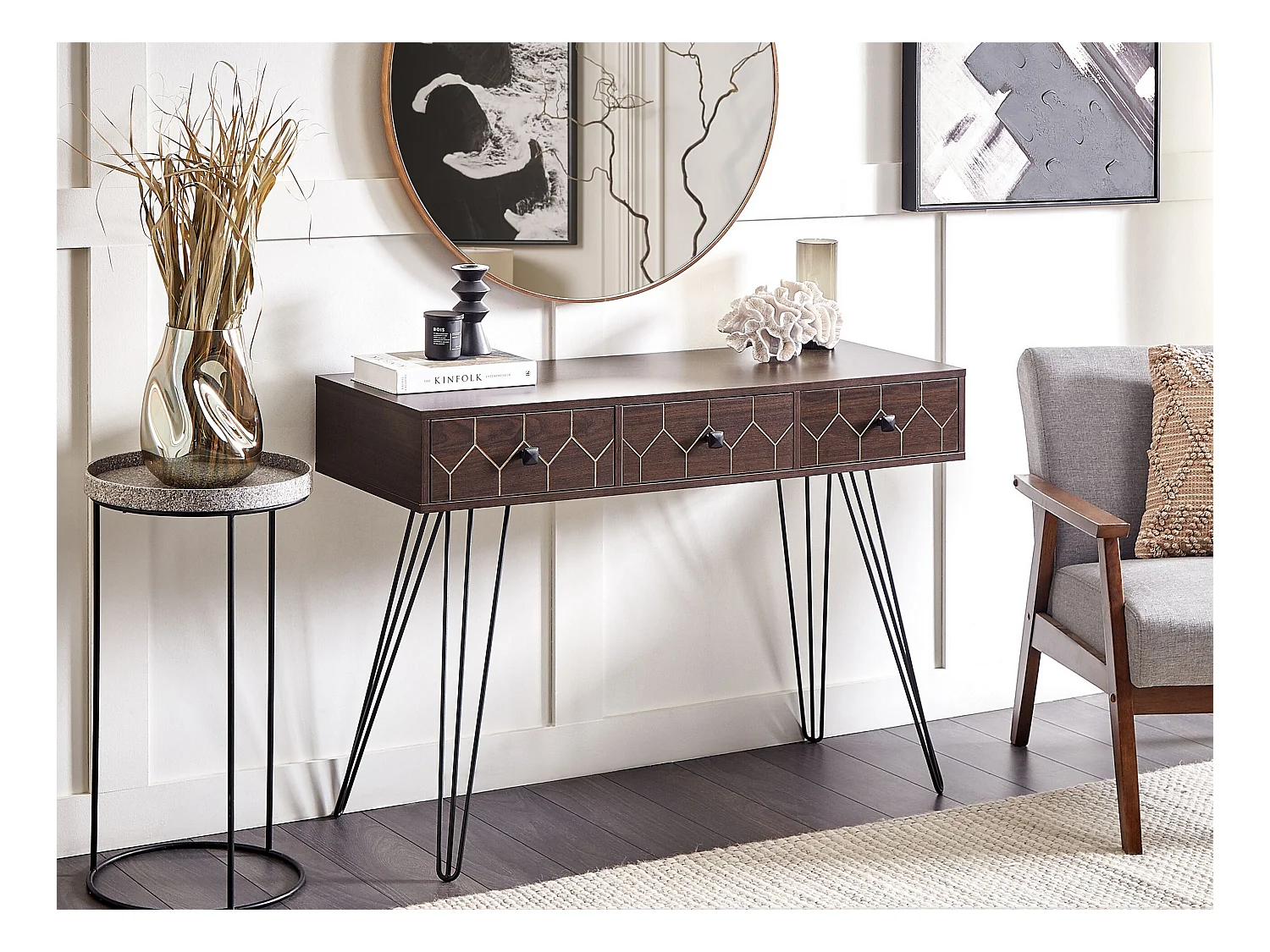 Consola MALSALA Marrón oscuro