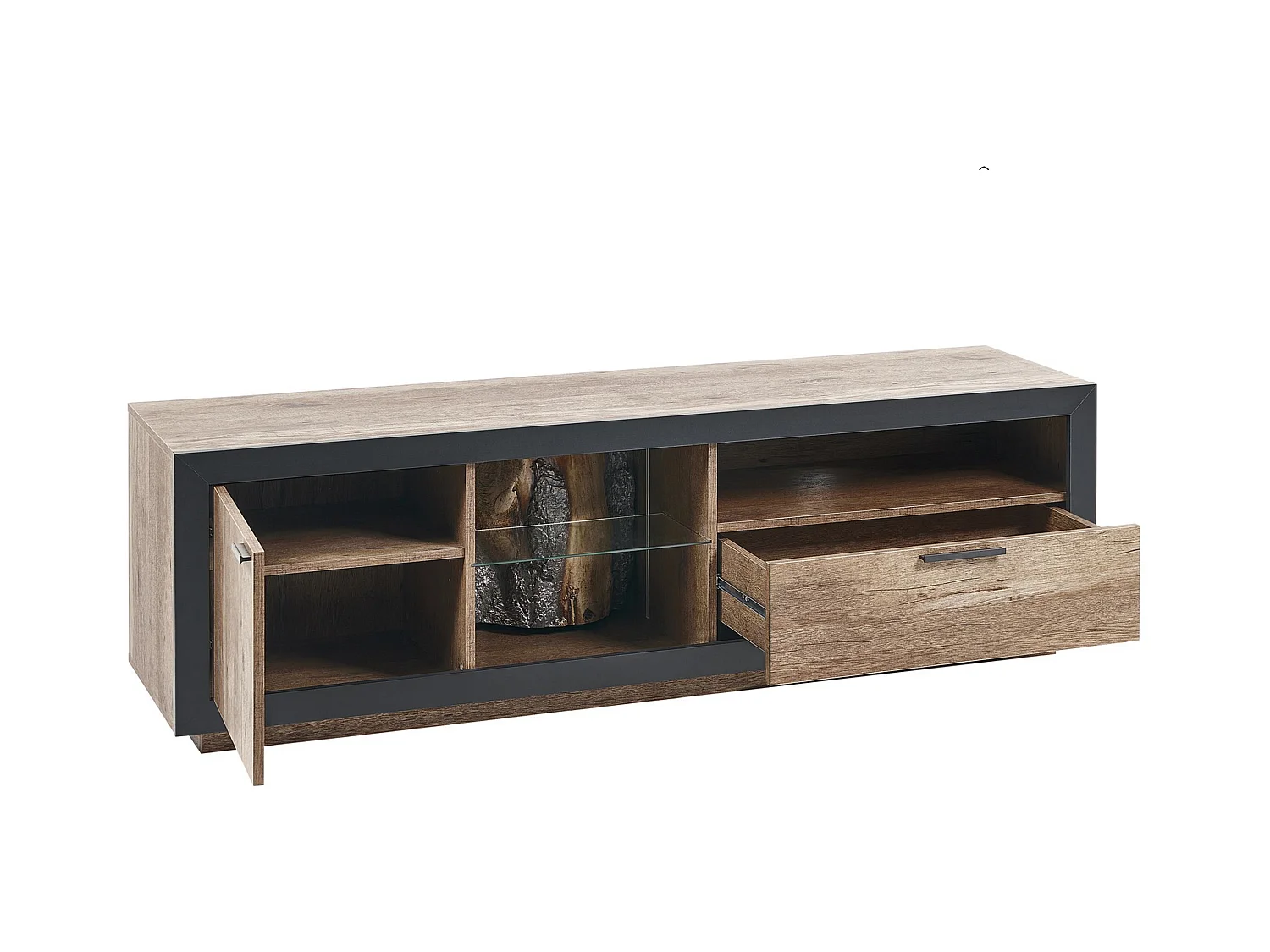 TV-meubel MARANA Bruin/zwart