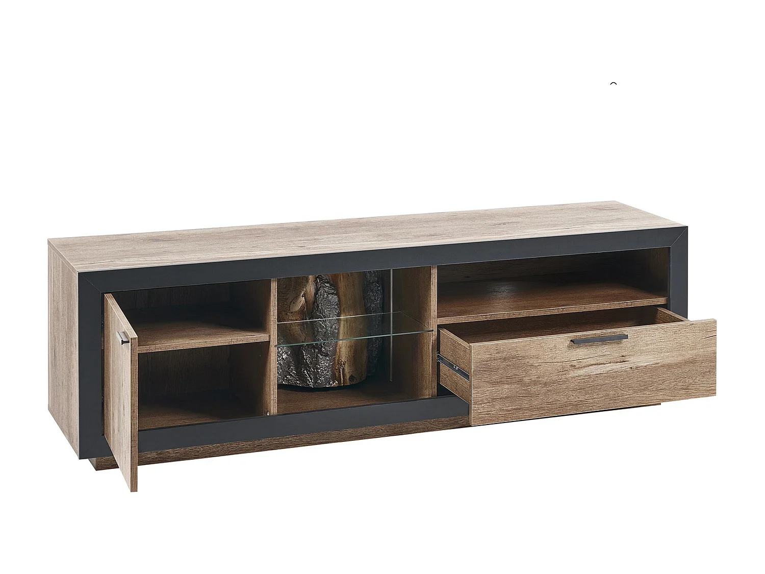 Meuble TV MARANA Marron/noir