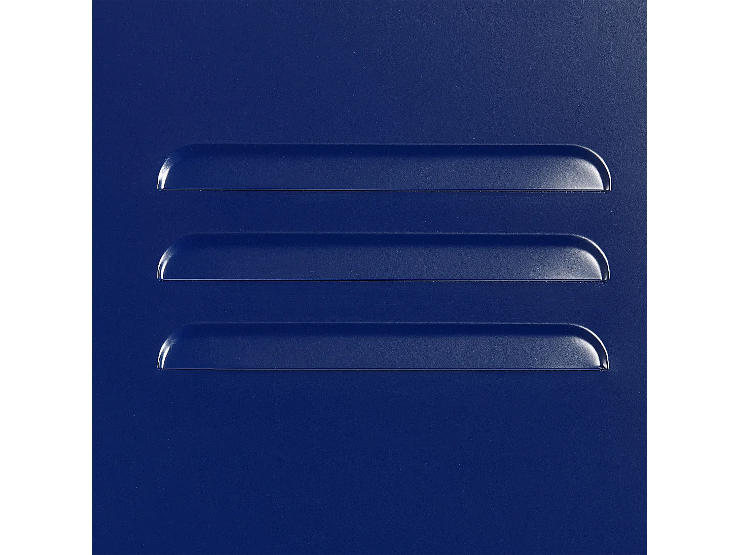 Hoher Spindschrank mit abschließbaren Türen und Kleiderstange blau Frome