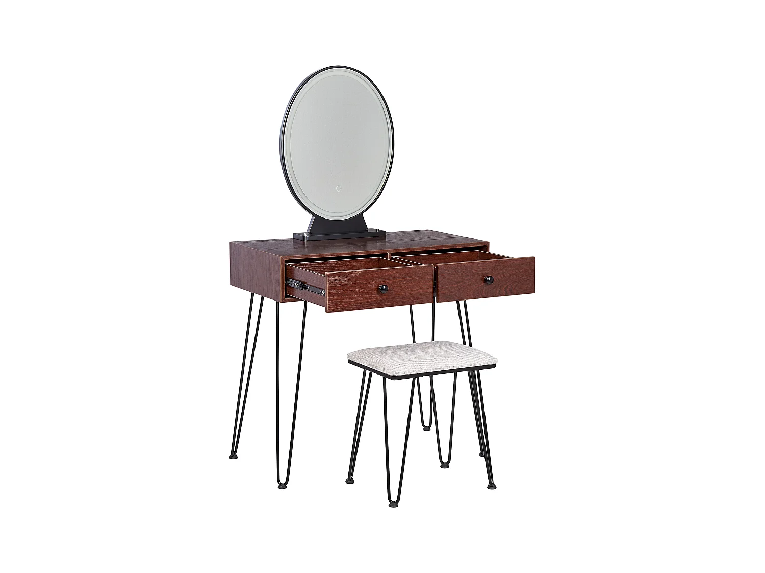 Kaptafel LOIX LED Donkerbruin