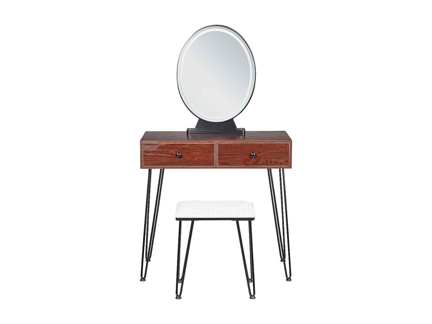 Kaptafel LOIX LED Donkerbruin