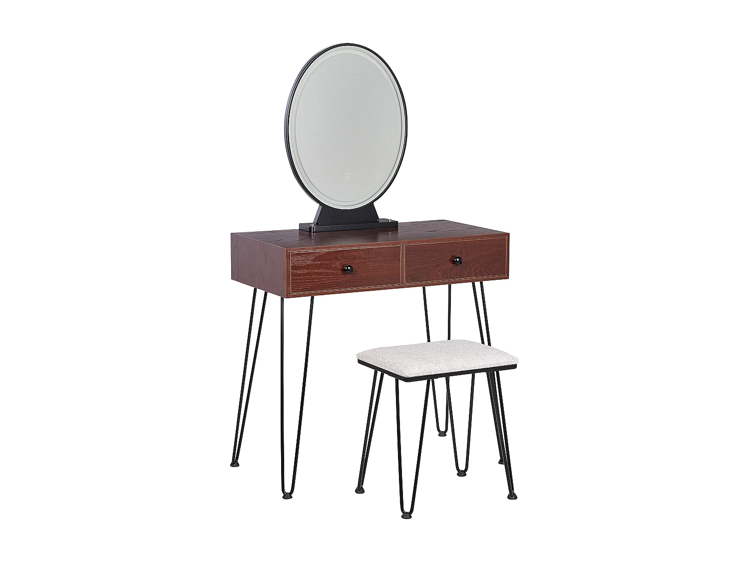 Kaptafel LOIX LED Donkerbruin