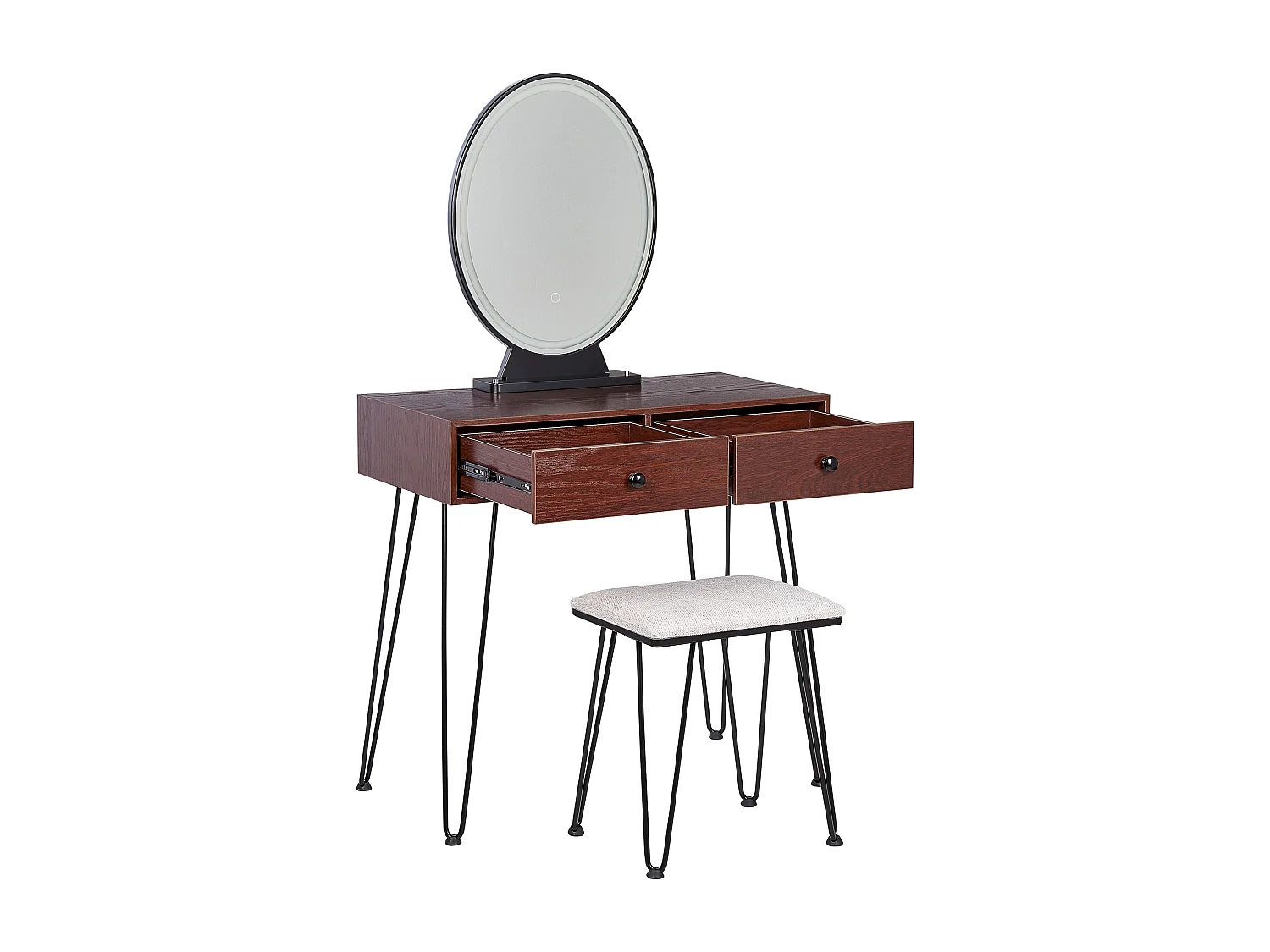 Kaptafel LOIX LED Donkerbruin