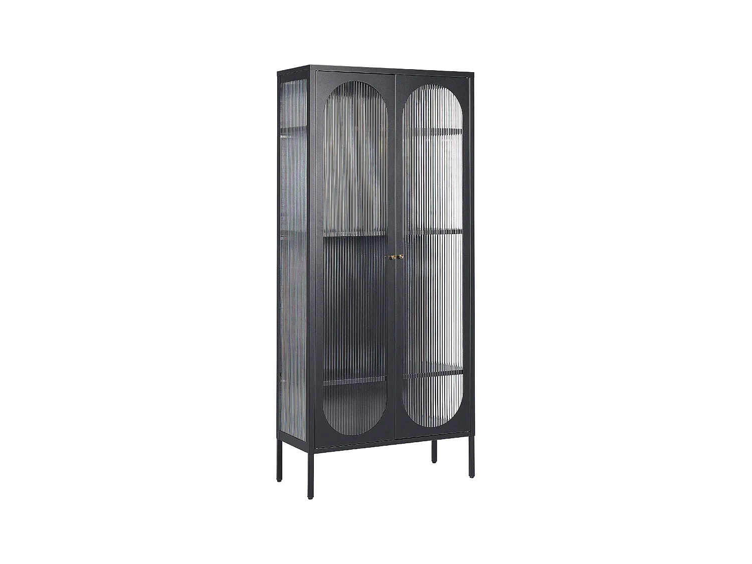 Vitrine en verre FOXTON Métal 80 cm Noir
