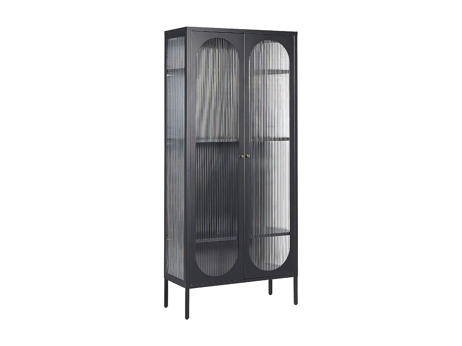Vitrine en verre FOXTON Métal 80 cm Noir