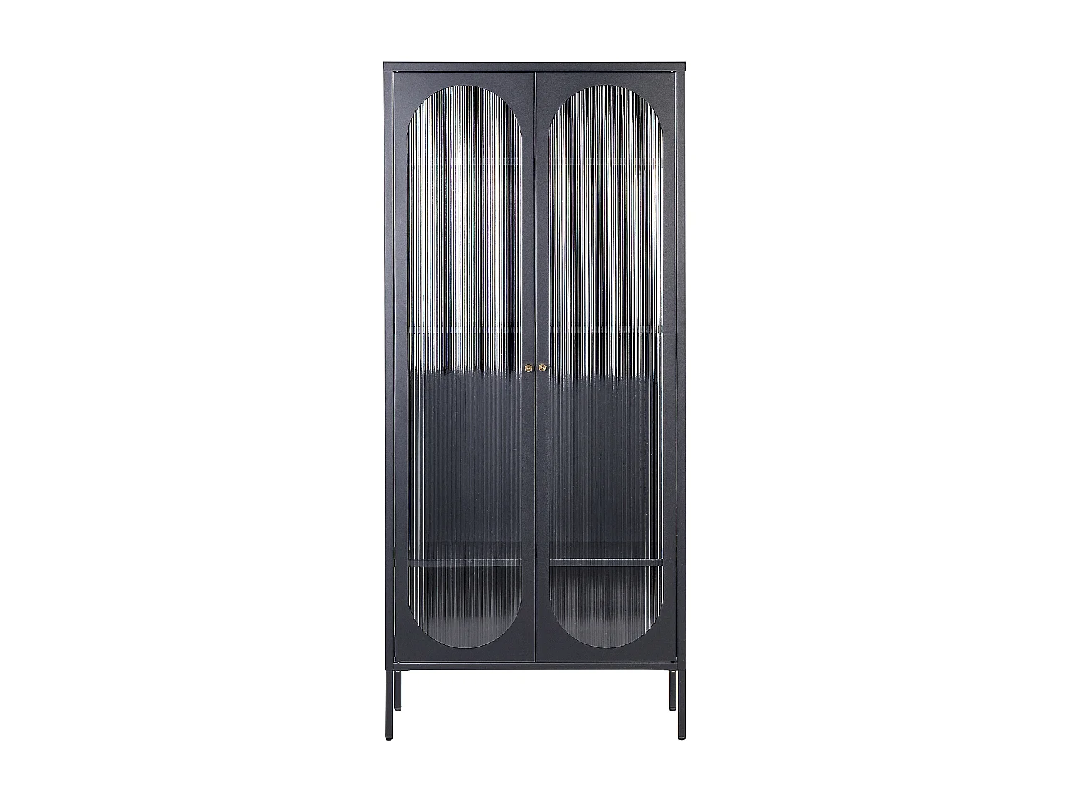 Vitrine en verre FOXTON Métal 80 cm Noir