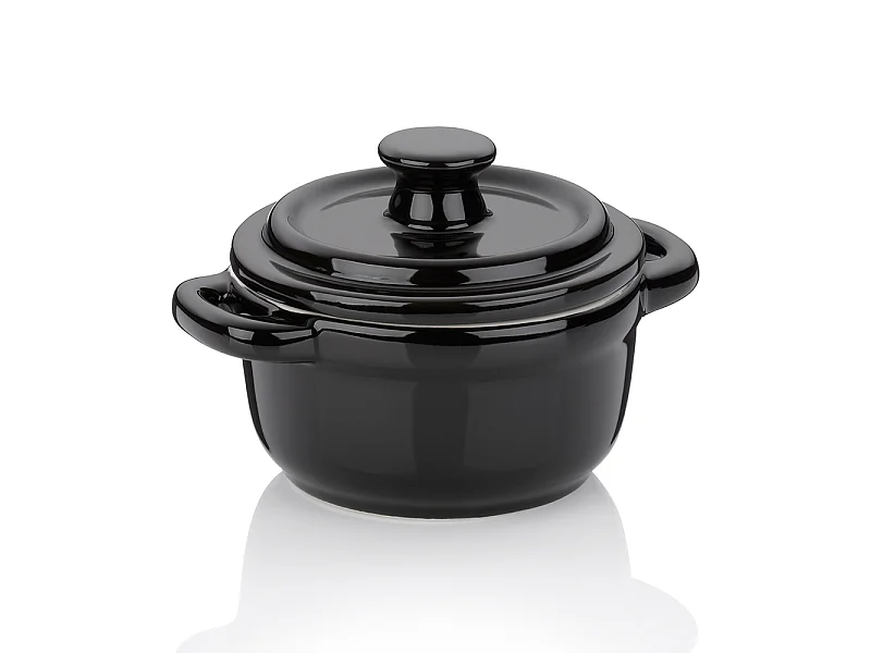 Mini cocotte Malin noir 10 cm