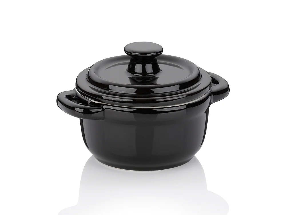 Mini cocotte Malin noir 10 cm