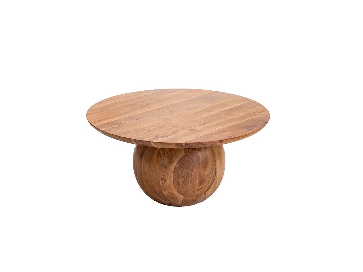 Table basse ronde en bois d'acacia Charlou