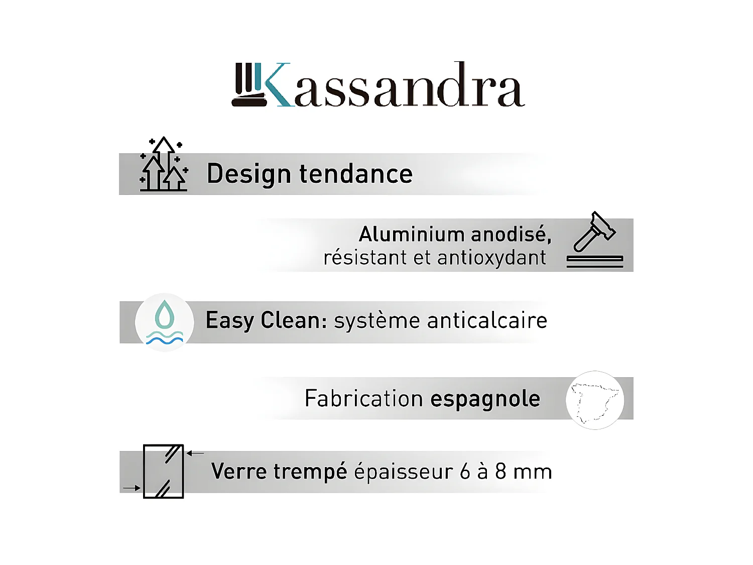 Lateral fijo 76.5-79 cm para DELTA Cromado