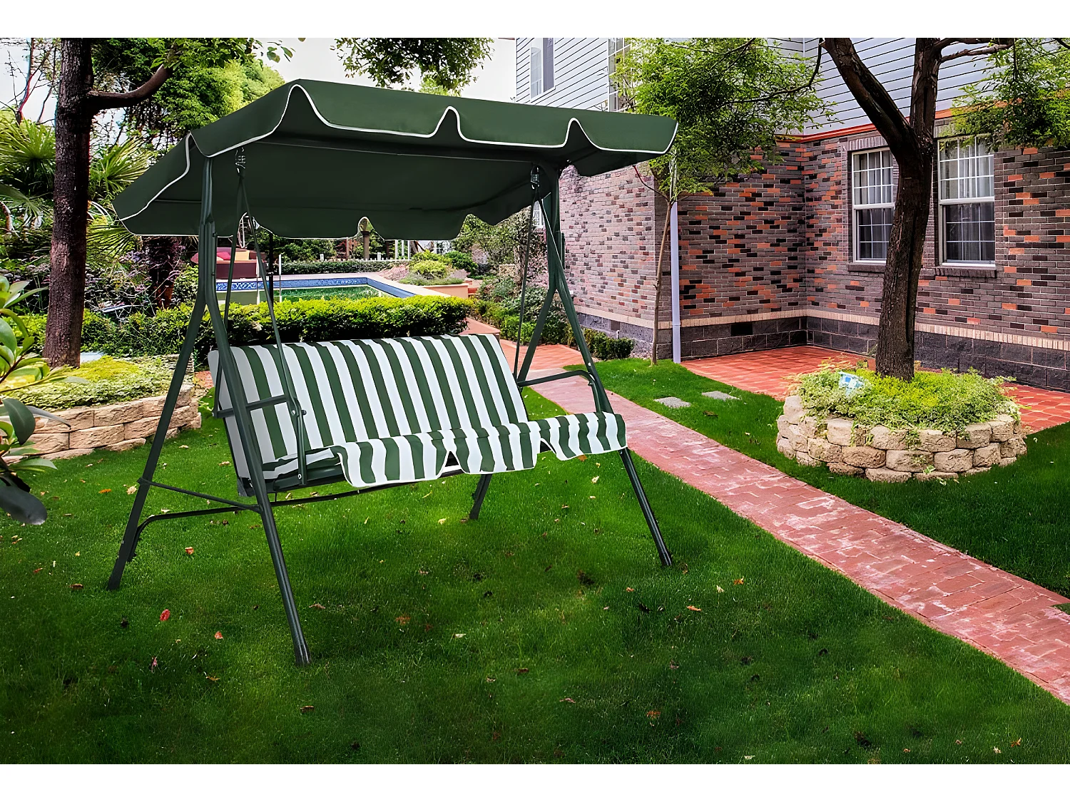 Columpio Balancin de 3 Plazas, KLS-E003. Muebles de Jardin y Terraza