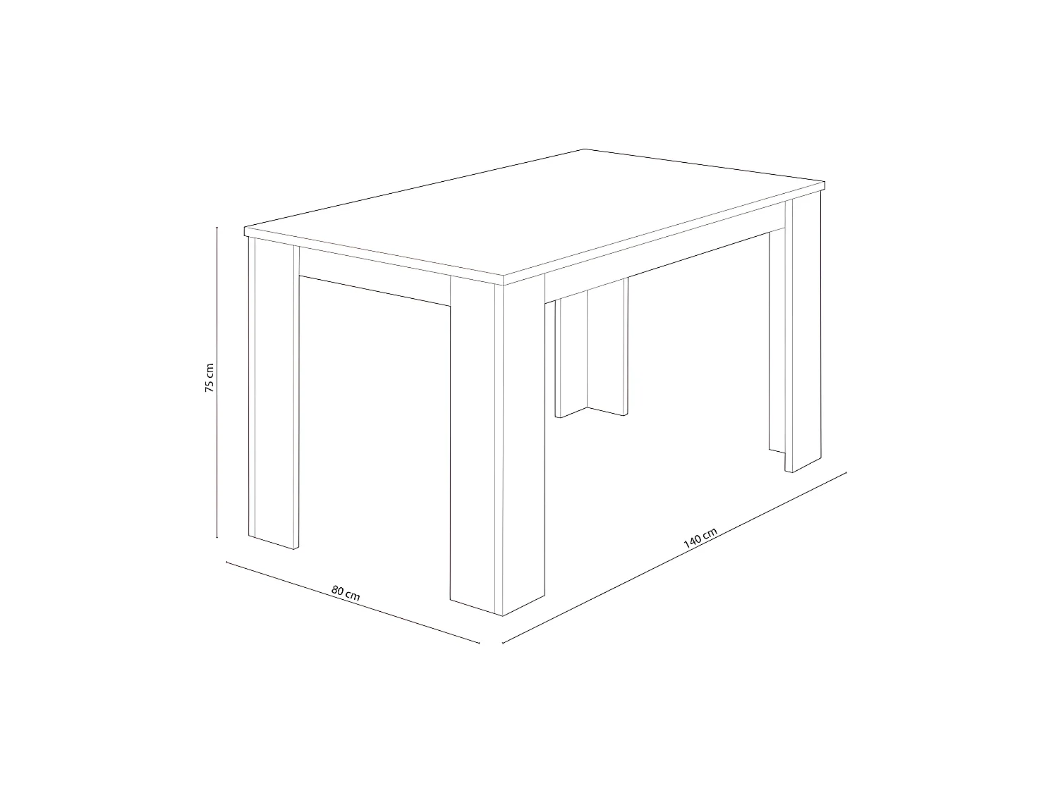 Pack Mesa de Comedor o Cocina Admiral + 4 Sillas en Polipiel/metal C05