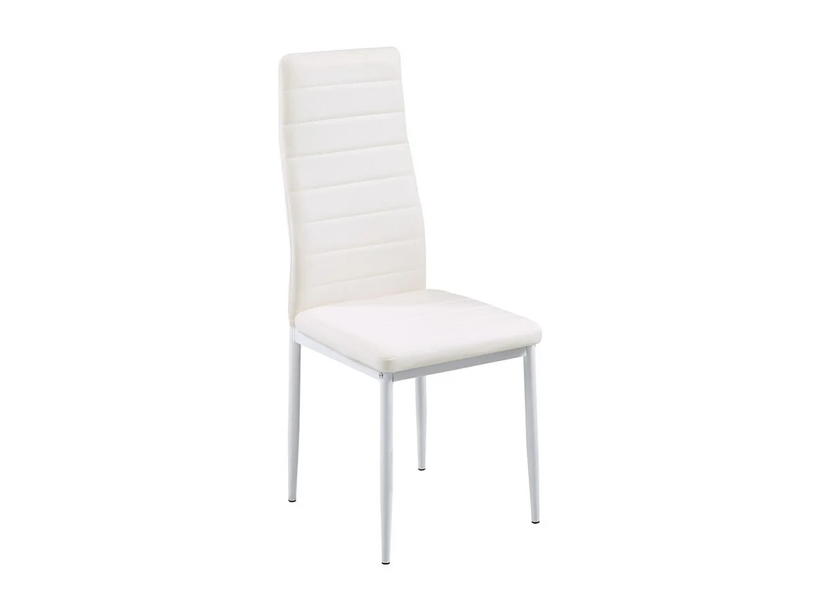 Silla de Comedor en Polipiel/metal Blanco, 6 unidades