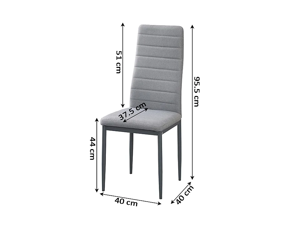 Cadeira de Jantar em Couro Sintético/metal Branco, 6 unidades