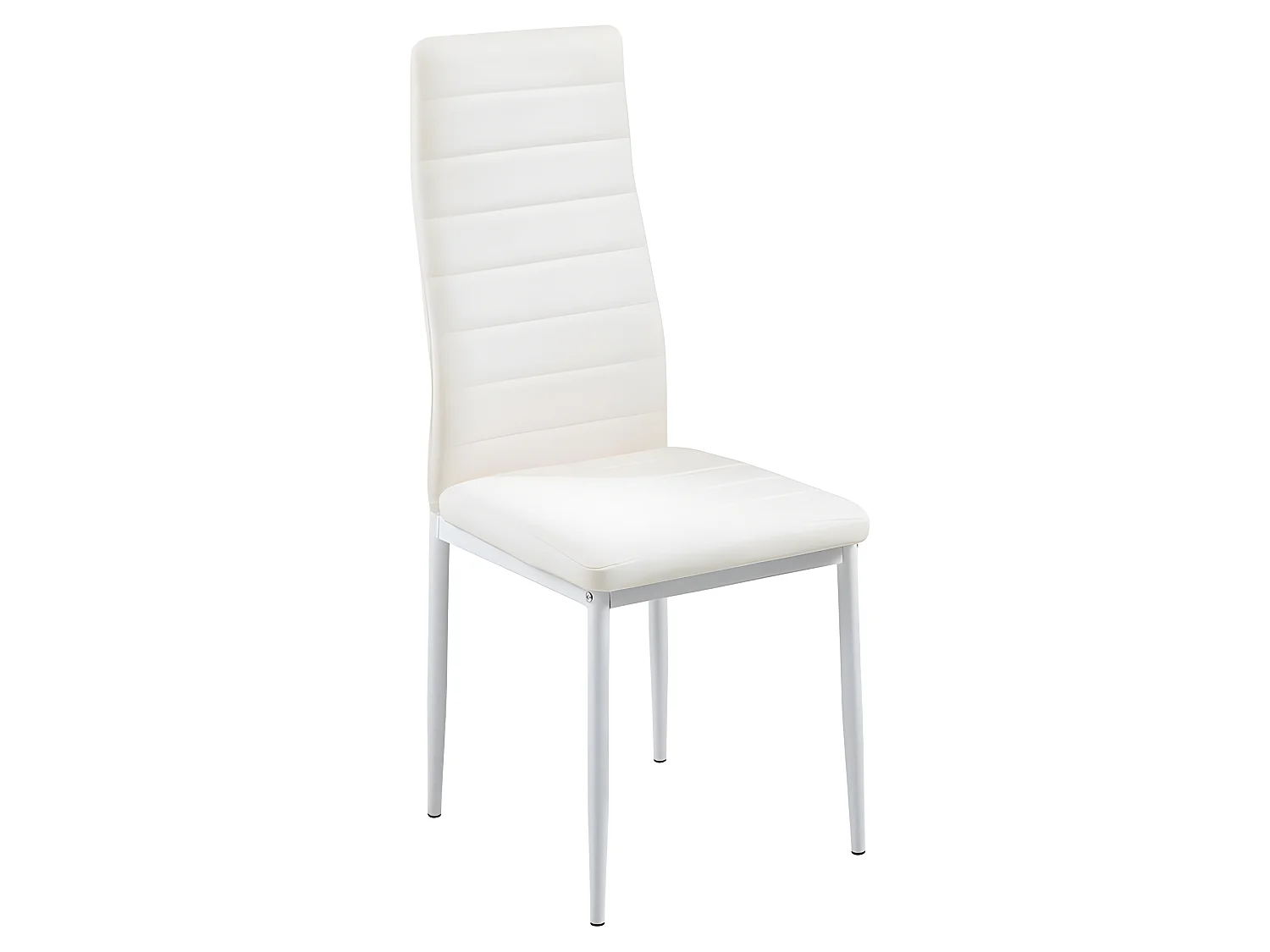 Pacote de 4 cadeiras de couro poli branco C-05 e estrutura metálica de alta qualidade darão vida a qualquer casa e combinarão facilmente