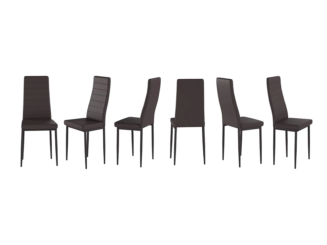 Pack 6 sillas C-05 marrón, poli piel y estructura metalica excelente relación calidad precio transformará la decoración de tu hogar aportando exclusividad en estilo