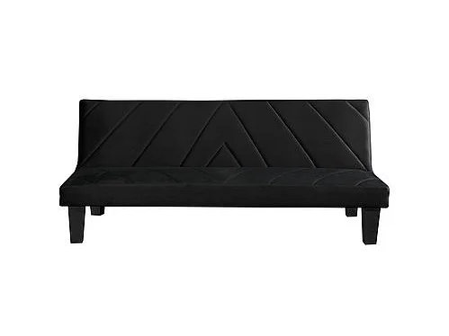Sofá cama 2 plazas Clic Clac Paula terciopelo 166x70cm Negro