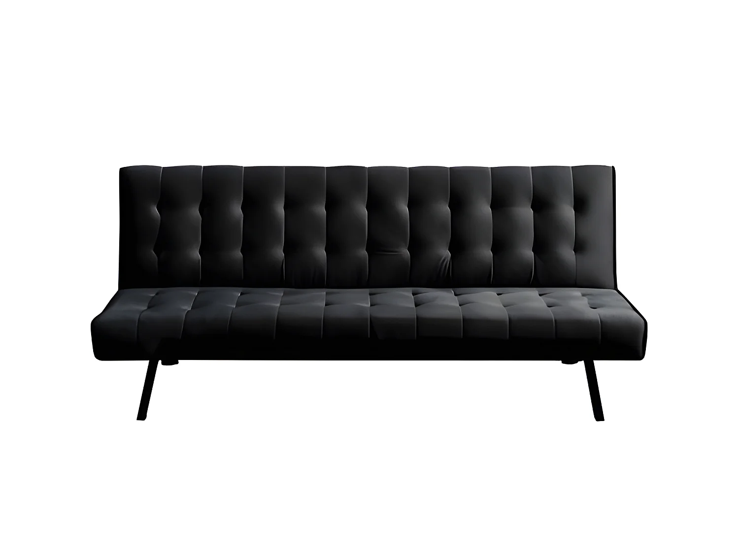 Sofá cama 2 Plazas Clic Clac NAHIA terciopelo 168x69cm Negro