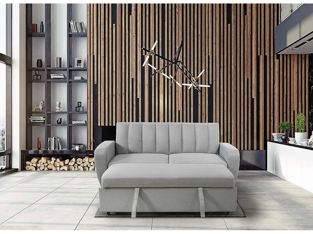 Sofá-Cama de Casal Berlin 155cm Cinza