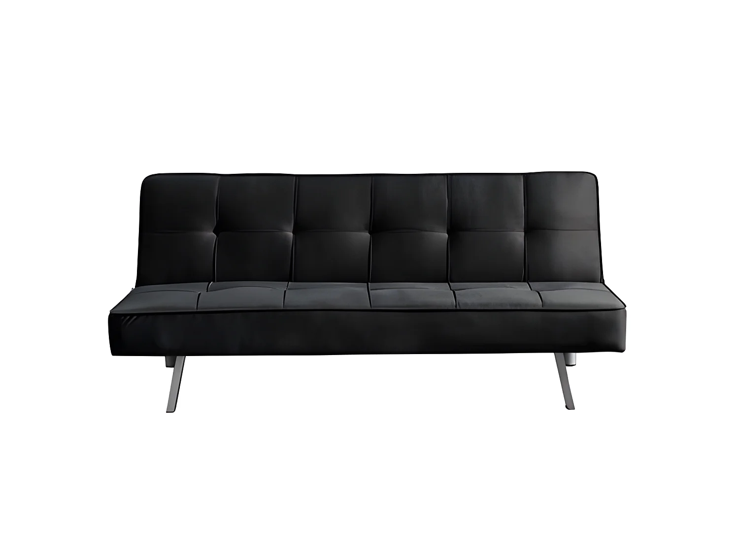 Sofá cama 2 lugares em veludo Ainhoa ​​​​Clic Clac 175x74cm Preto