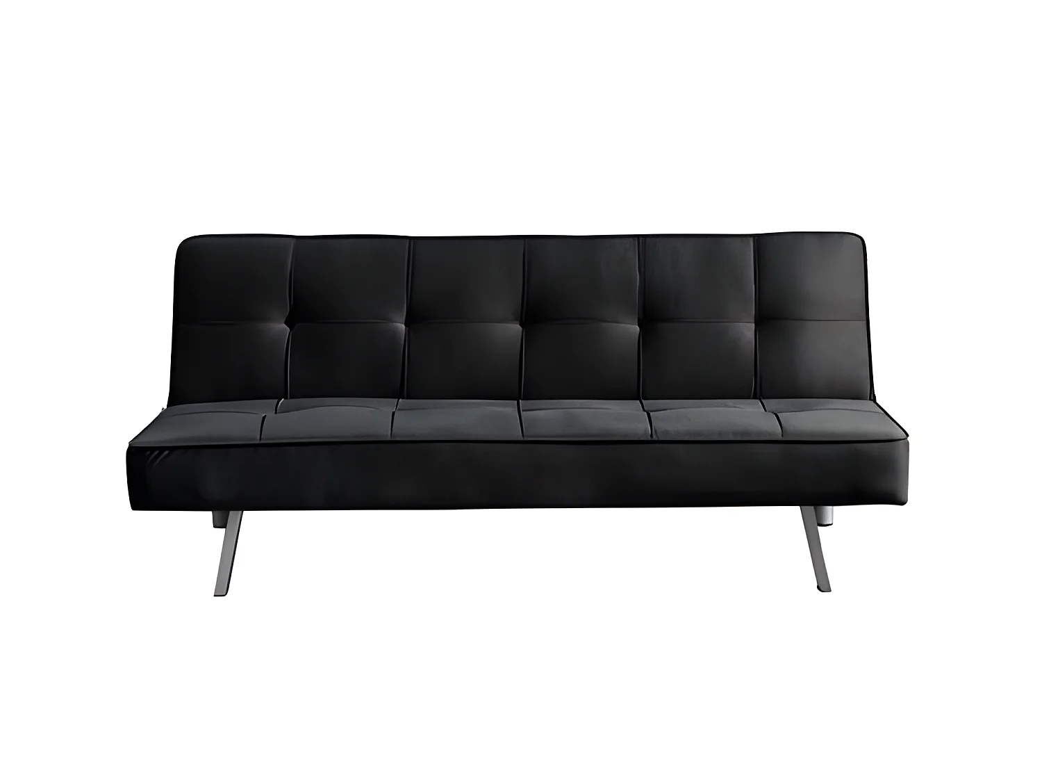 Sofá cama 2 lugares em veludo Ainhoa ​​​​Clic Clac 175x74cm Preto