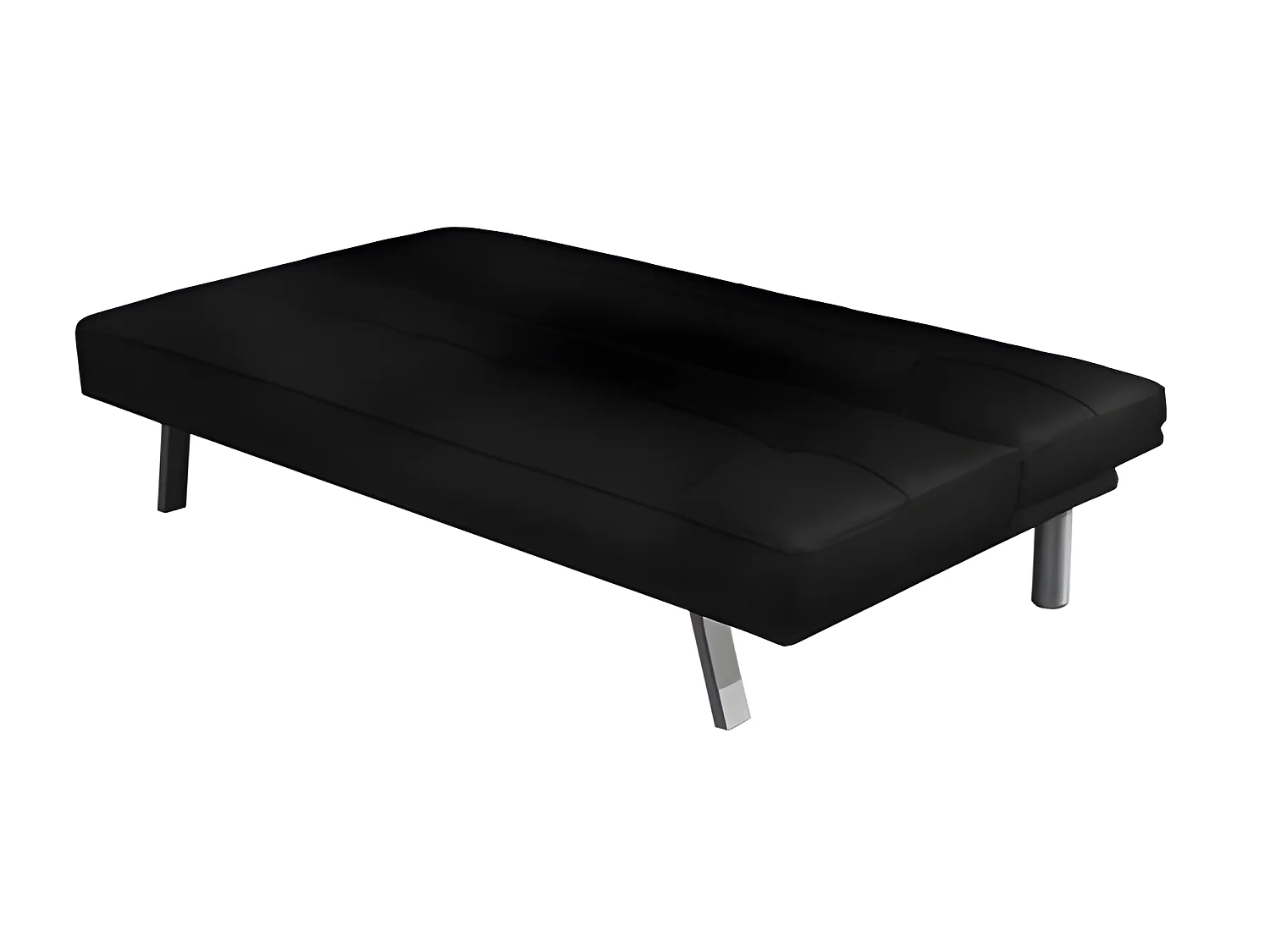 Sofá cama 2 lugares em veludo Ainhoa ​​​​Clic Clac 175x74cm Preto