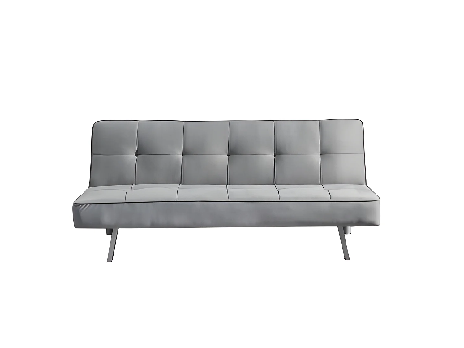 Ainhoa ​​​​Clic Clac Sofá cama 2 lugares veludo 175x74cm Cinza