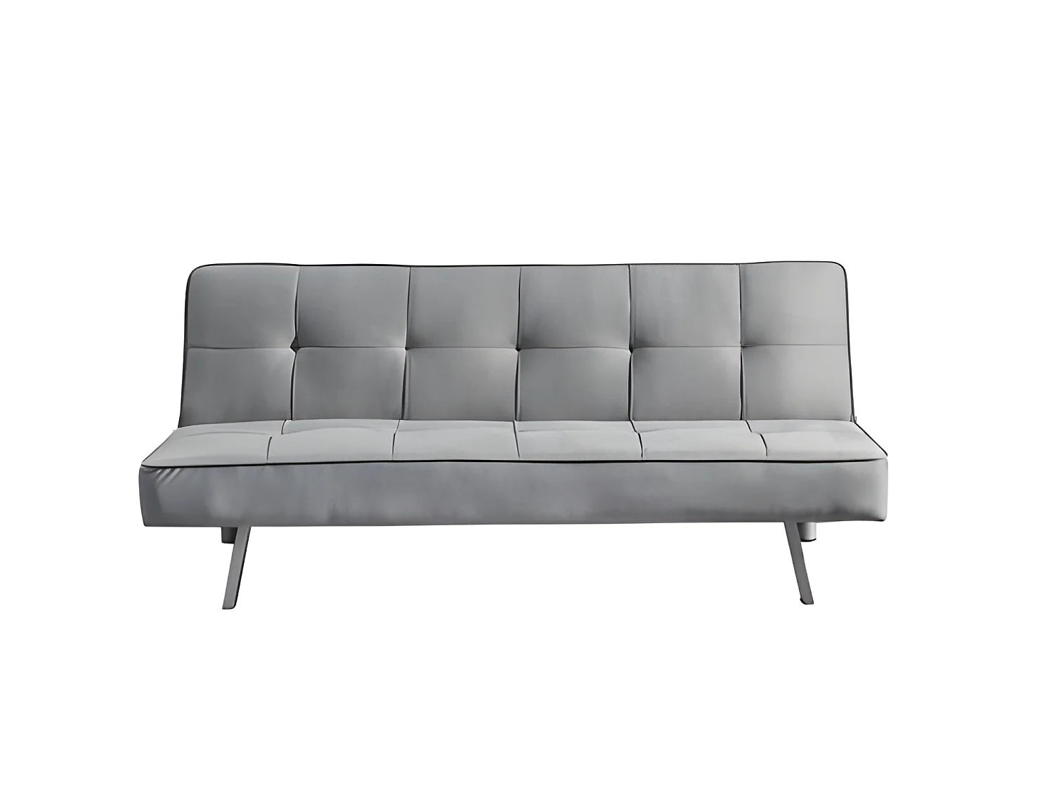 Ainhoa ​​​​Clic Clac Sofá cama 2 lugares veludo 175x74cm Cinza