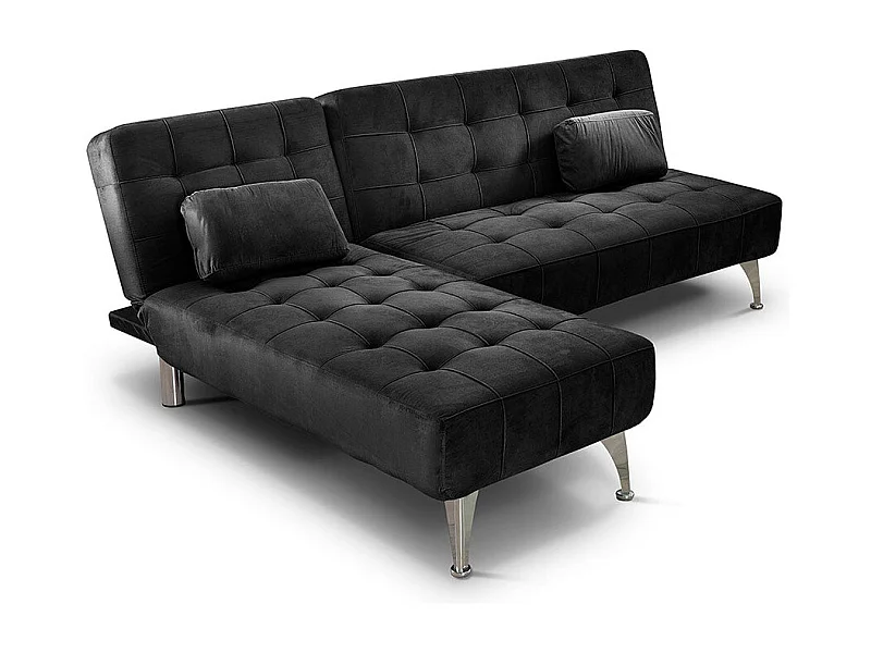 Sofá-Cama Chaise Longue XS 198cm Preto